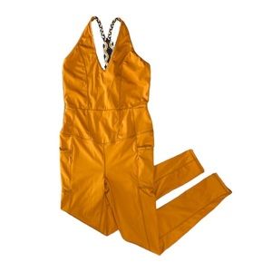 Free People Movement Marigold Racerback Macrame Athletic Bodysuit Unitard Sz S